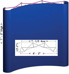 8-foot pop-up display