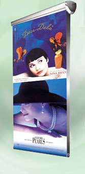 The Revolver rolling banner rotates a continuous 160 trade show graphic.