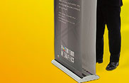 Vinyl display stands / retractable banners: most durable unit